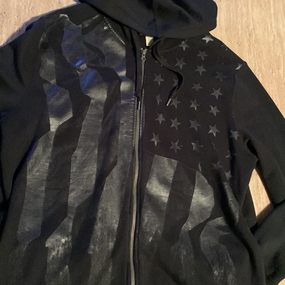 Converse All-Star- NWOT American Flag Graphic Zip-up Hoodie - Size XL - Picture 2 of 5